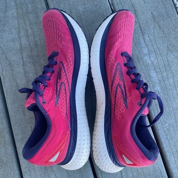 Brooks Womens Glycerin 19 Red Running Shoes Sneakers - Picture 5 of 7